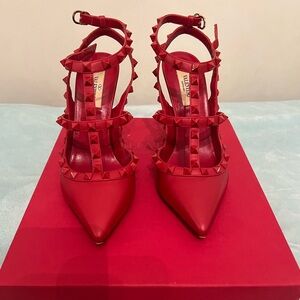 All Red Valentino Rockstuds
